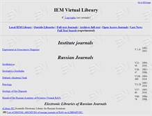 Tablet Screenshot of library.iem.ac.ru